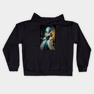 Queen Marie Antoinette as Patron of the arts fictitious portrait Kids Hoodie